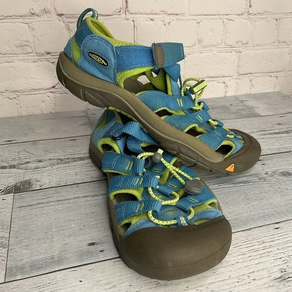 Keen Newport Aqua Blue Waterproof Hiking Slip On Sandals Big Kids Size 5 China